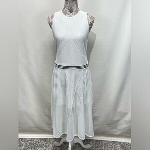 STELLA & JAMIE White sheer knit dress, size S